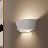 Lindby Azriel plaster wall lamp white semicircle 3-level
