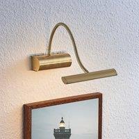 Lindby Rakel LED picture light, flexible arm, matt brass