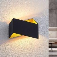Arcchio Assona wall light, black and gold