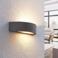 Lindby Elvira wall light, semicircular, concrete