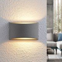 Lindby Edvin wall light concrete, semicircular