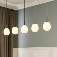 Lindby Etiena pendant light, 5-bulb, opal glass