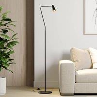 Lucande Angelina floor lamp, black/gold, 161cm