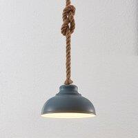 Lindby pendant light Chaby, 29 cm, 1-bulb, metal, rope