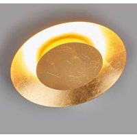 Lindby LED ceiling light Keti, 35 cm, gold, round, metal