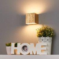 Lindby LED wall lamp Quentin, 9 cm wide, gold-coloured, metal
