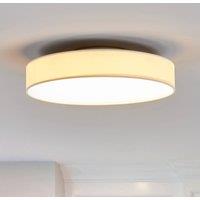 Lindby LED ceiling lamp Saira, 40 cm, white, textile