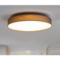 Lindby LED ceiling lamp Saira, 50 cm, grey, textile