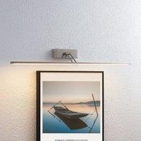 Lucande LED picture light Thibaud, 84 cm, nickel, aluminium