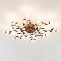 Lindby Bentas LED ceiling light, bronze metal