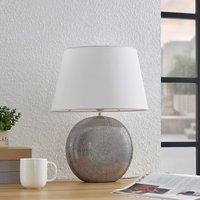 Lindby Florentino table lamp, 49 cm, ceramic, textile
