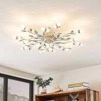 Lindby LED ceiling light Bolonia, bronze/white, 80 cm