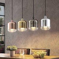 Lindby Tallinn hanging light, glossy lampshades