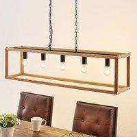 Lucande Sedrik hanging lamp, five-bulb
