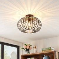 Lindby Nahele ceiling light with a cage lampshade