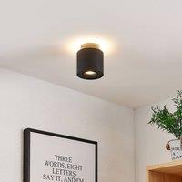 Arcchio ceiling lamp Walisa, 10 cm, black, metal, GU10