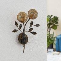 Lucande Evory wall light, 30 cm, 2-bulb, black/gold, G9