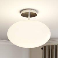 Lindby ceiling lamp Sonika, 40 cm, nickel-coloured, glass, E27