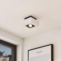 Arcchio Vince spotlight, 14 x 14 cm, white/black, GU10