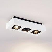 Arcchio spotlight Vince, 36 cm, 3-bulb, white/black, GU10