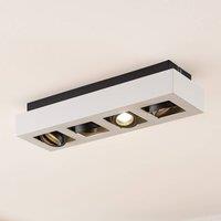 Arcchio spotlight Vince, 47 cm, 4-bulb, white/black, GU10