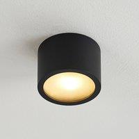 Arcchio downlight Nieva, G9, black, round, 10cm, metal