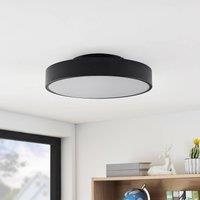 Lindby LED ceiling light Milada, black, CCT, remote control