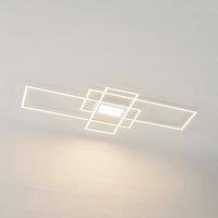 Lindby LED ceiling light Caitlin, white, metal, 105cm