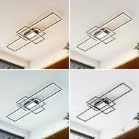 Lindby LED ceiling light Caitlin, anthracite, metal, 105cm