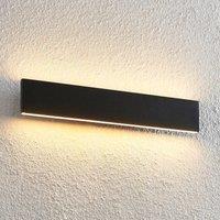 Lindby Ignazia LED wall lamp, 47cm, black, metal, up/down