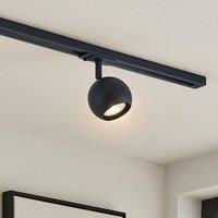 Lindby track spotlight Linaro, GU10, 9 cm, black, 1-phase