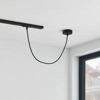 Lindby power supply Linaro, black, single-circuit track lighting system