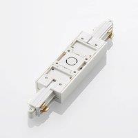 Lindby central power feed Linaro, white, single-circuit track lighting