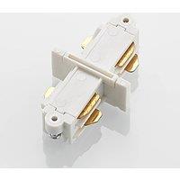 Lindby longitudinal connector Linaro, white, single-circuit track lighting