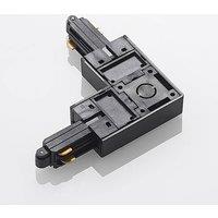Lindby corner connector Linaro, black, single-circuit track lighting system