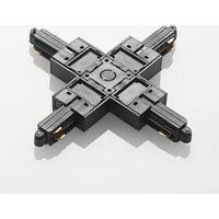 Lindby X-connector Linaro, black, single-circuit track lighting system