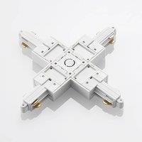 Lindby X-connector Linaro, white, single-circuit track lighting system