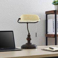Lindby Profina desk lamp, 39 cm, rust brown, steel