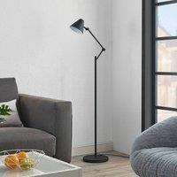 Lucande Phina floor lamp black, height-adjustable