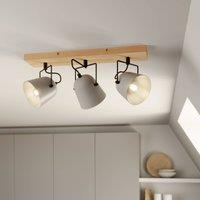 Lindby Adalin ceiling light, three-bulb, grey