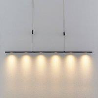 Lucande LED hanging light Stakato, 140 cm, 6-bulb, dimmable