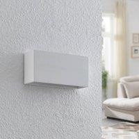 Lindby wall light Mavora, angular, 25 cm, white, plaster, G9