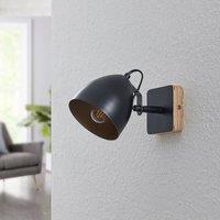 Lindby Colton wall spotlight black/gold, 1-bulb