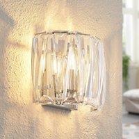 Lindby wall light Sofia, transparent, acrylic, 23cm