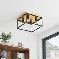Lindby Miravi ceiling lamp, gold foil, four-bulb
