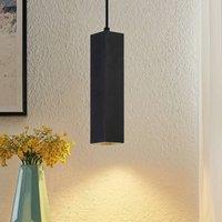 Prios hanging light Neliyah, 6 cm x 6 cm, black, metal, GU10