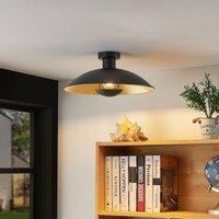 Lindby ceiling lamp Narisara, 40 cm, E27, black-gold