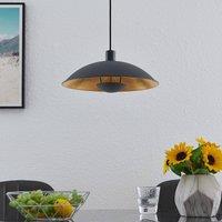 Lindby hanging light Narisara, 40 cm, E27, black-gold