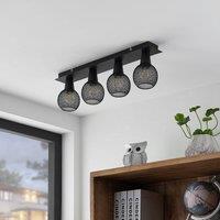 Lindby Zerda ceiling lamp, lattice, four-bulb