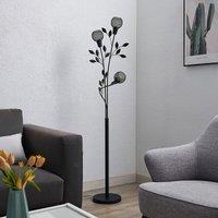 Lindby Kanye Florentine floor lamp, 160 cm, black, 3-bulb.